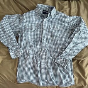 Wrangler woman’s Green and White Plaid Shirt